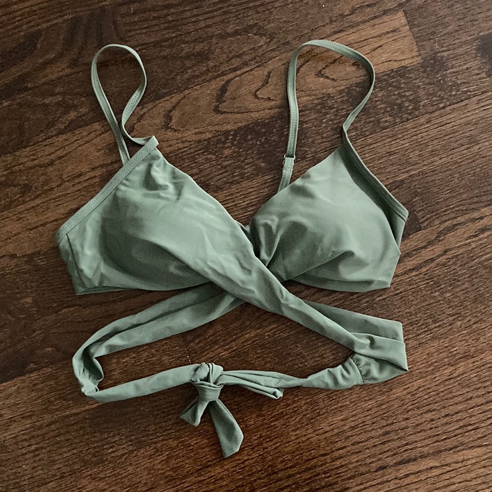 Wrap around swim top.
